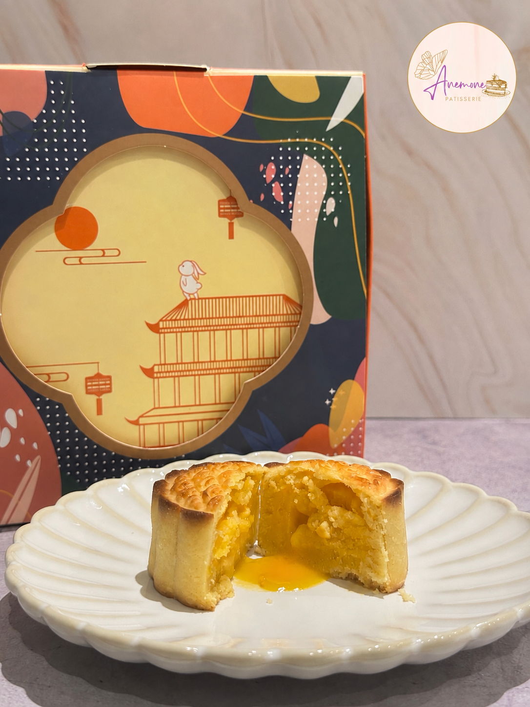 (*Pre-order) - 流心奶黃月餅 Lava Custard Mooncake (4pcs)
